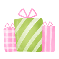 festlich Geschenk Box Clip Art zum Weihnachten und Geburtstage png