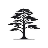 Abstract cedar tree silhouette icon logo symbol illustration vector