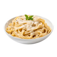 Luxurious Italian Cuisine Fettuccine Alfredo and Parmesan Cheese png