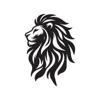 Lion Silhouette flat illustration. vector