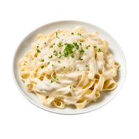 Italian Comfort in Every Bite Fettuccine Alfredo and Parmesan Cheese png