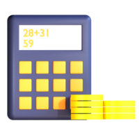 3d calculadora negocio png