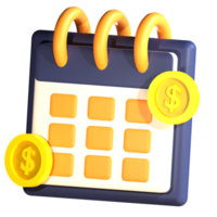 3D Calendar Business png