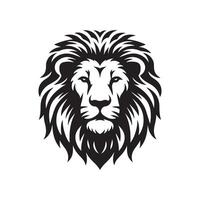 Lion Silhouette flat illustration. vector