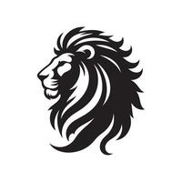 Lion Silhouette flat illustration. vector