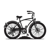 Bicycle Silhouette flat illustration. vector