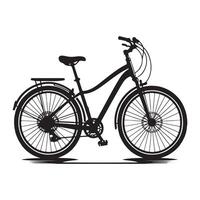bicicleta silueta plano ilustración. vector
