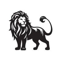 Lion Silhouette flat illustration. vector