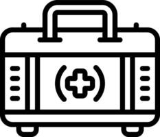 Black line icon for aid first vector