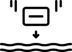 Black line icon for intense vector