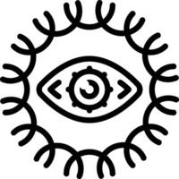 Black line icon for vision vector
