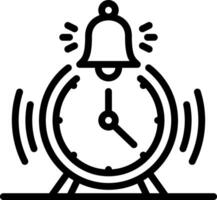 Black line icon for alarm vector