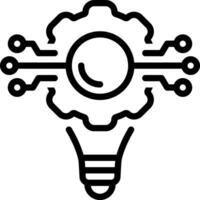 Black line icon for solution vector