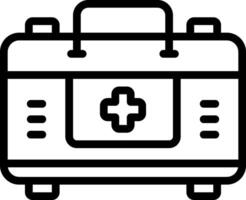 Black line icon for first aid vector