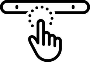 Black line icon for click vector