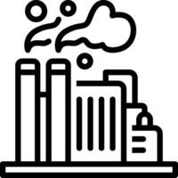 Black line icon for pollution vector