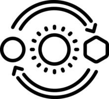 Black line icon for swap vector