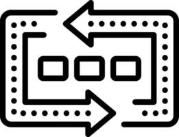 Black line icon for replace vector