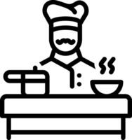 Black line icon for cook vector