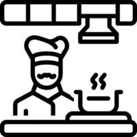 Black line icon for cooking vector