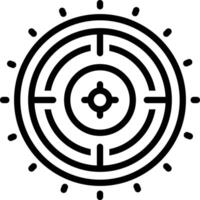 Black line icon for aim vector