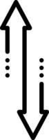 Black line icon for up down vector