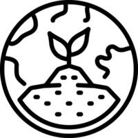 Black line icon for ecology vector