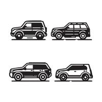 Car Silhouette flat illustration. vector