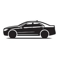 Car Silhouette flat illustration. vector