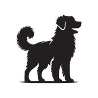 Dog Silhouette flat illustration. vector