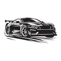 Car Silhouette flat illustration. vector