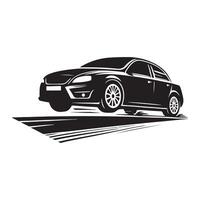 Car Silhouette flat illustration. vector