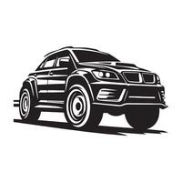 Car Silhouette flat illustration. vector