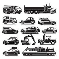 Car Silhouette flat illustration. vector