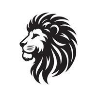 Lion Silhouette flat illustration. vector