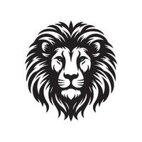 Lion Silhouette flat illustration. vector