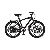 Bicycle Silhouette flat illustration. vector