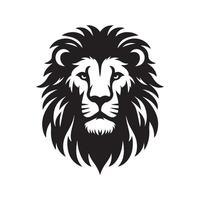 Lion Silhouette flat illustration. vector