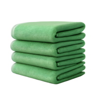 Emerald Elegance Stack of Luxurious Green Towels png