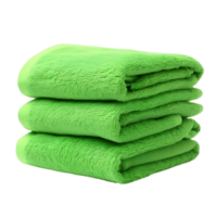Green Oasis Towering Stack of Plush Towels png