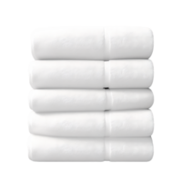 Crystal Clear Tower Stack of Crisp White Towels png