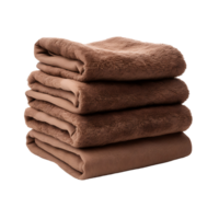 Cocoa Clouds Pile of Fluffy Brown Towels png