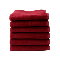 Cherry Clouds Stack of Fluffy Red Towels png