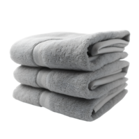 Foggy Bliss Stack of Fluffy Grey Towels png