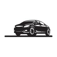 Car Silhouette flat illustration. vector