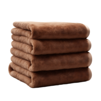 Earthy Elegance Pile of Plush Brown Towels png