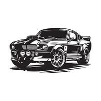 Car Silhouette flat illustration. vector