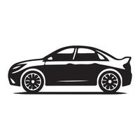 Car Silhouette flat illustration. vector