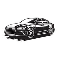 Car Silhouette flat illustration. vector