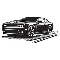 Car Silhouette flat illustration. vector